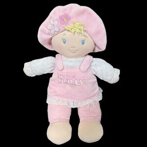 Baby Gund 12" Plush My First Dolly 059033 Pink Blond Hair Flowers Doll Blue Eyes